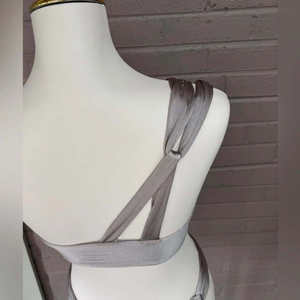 H&M pewter silver bikini 6 -Small